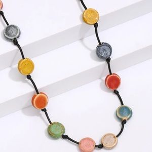 Multi Color Ceramic Beaded Necklace